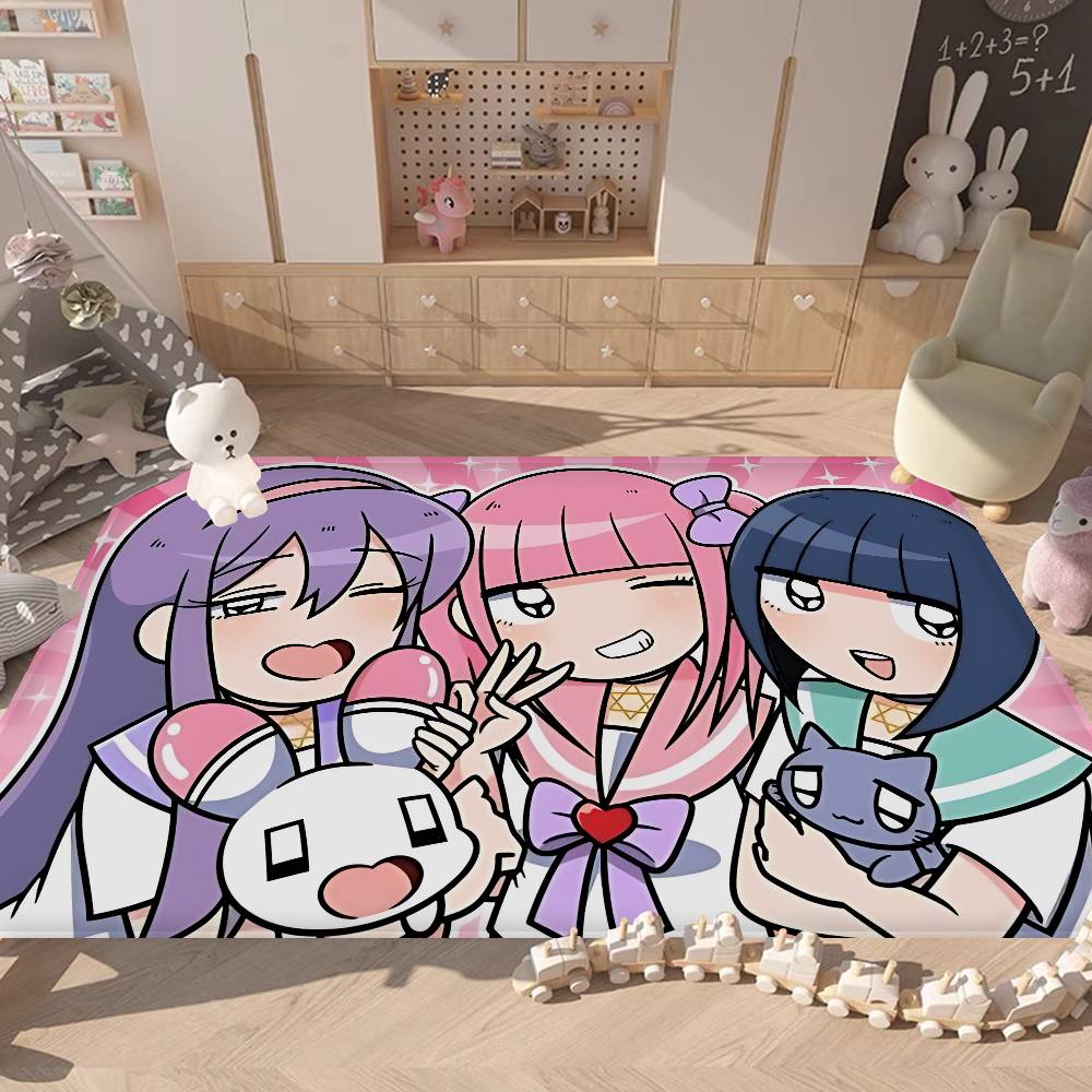 Pink Anime Menhera- C-Chan Floor Mat Anti-slip Absorb Water Long Strip Cushion Bedroon Mat Alfombra
