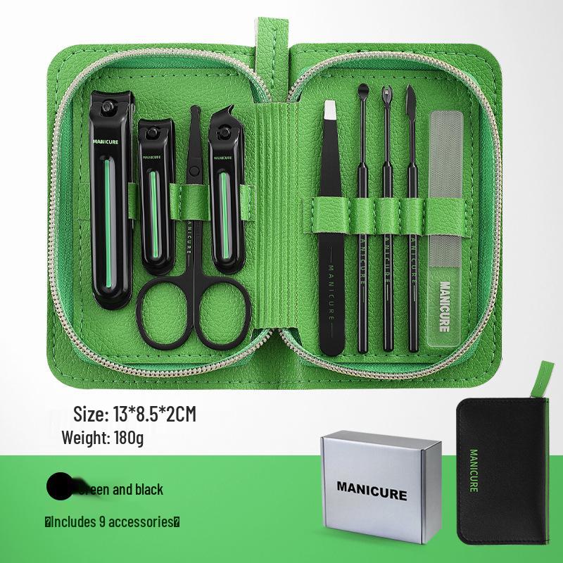 Manicure Set Nailans Deluxe: Антибрызговые кусачки для ногтей и ушная палочка с изогнутыми щипчиками для ногтей