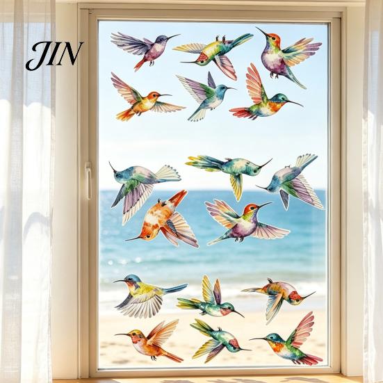Flying Pet Protection Decal 3Pcs Static Bird Window Clings, Decals, Removable PVC Anti-Collision Bird-friendly Sticker Stickers for Glass Doors