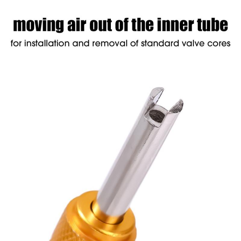 Автомобильный ключ для золотника клапана из алюминиевого сплава, автомобильный шиномонтажный кондиционер, двухсторонняя отвертка, инструмент для разборки золотника клапана