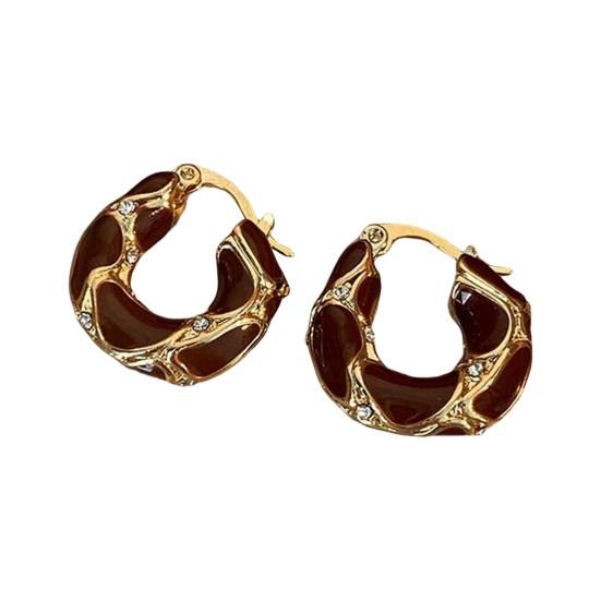 1 пара женских висячих сережек, винтажные U-образные масляные серьги, гладкие цветные серьги-обнимашки для выпускного вечера, висячие серьги на работу