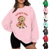 Women's Casual Fashion Solid Color Round Neck Raglan Long Sleeve Sweatshirt Top