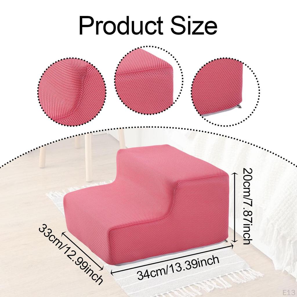 Двухступенчатая лестница для маленьких питомцев, моющаяся рампа с нескользящим основанием, для доступа к дивану и окну