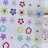 New Dopamine Girls Nail Art Stickers Japanese Candy Color Small Rainbow Tulips Graffiti Five-pointed Star Finger