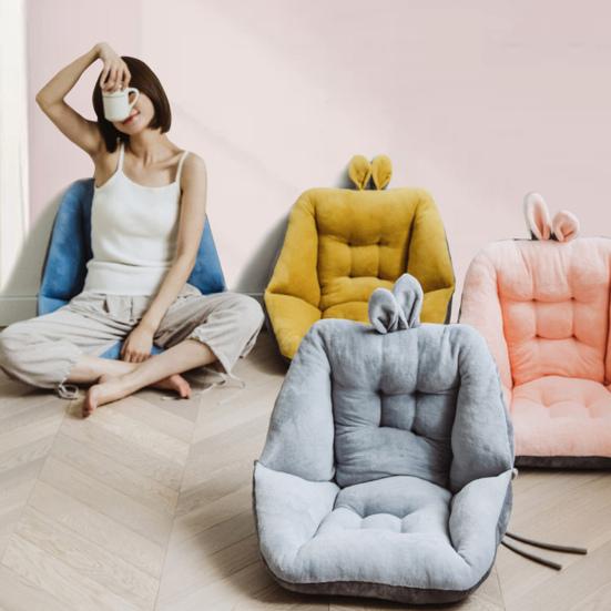 Короткая плюшевая подушка для сиденья с рисунком из мультфильма, износостойкая ультра-толстая супер мягкая мягкая подушка для сидения, декор подушки для стула