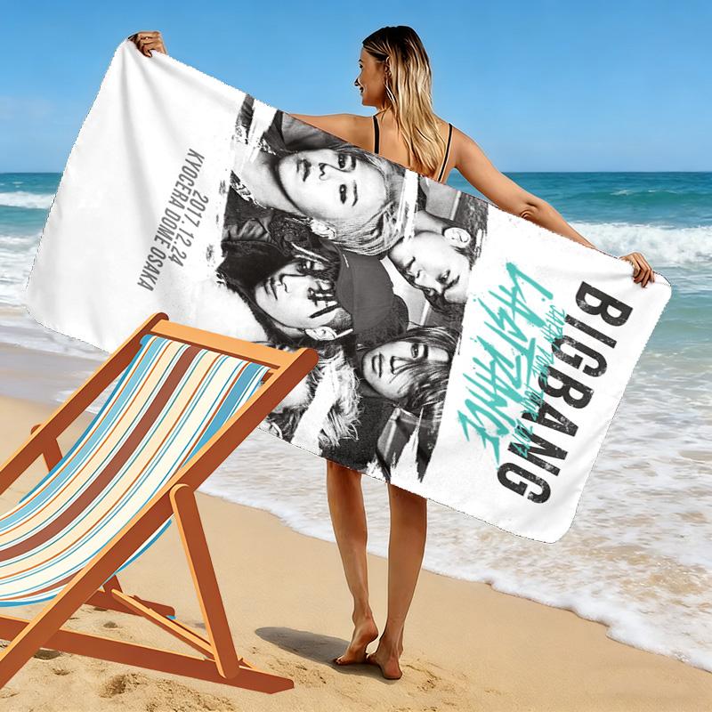 BigBang Last Dance: Osaka 2017 beach towel soft Portable for travel quick-drying swim towel seaside swim printing Outdoor picnic beach mat Fashion