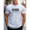 Men's  Summer Loose Fit Large Los Angeles Graphic Printed Slim Fit Casual Sports Round Neck Short Sleeved T-shirt Top