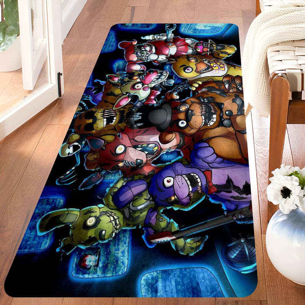 F-FNAF Five-nights-At-Freddys Floor Mat Rectangle Anti-slip Home Soft Badmat Front Door Indoor Outdoor Mat Welcome Doormat