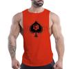 Four Seasons Adult Men'S Fitness Outdoor Crew Neck Vest Spades A Pattern 2d Printed Breathable Quick Drying Sleeveless Shirt