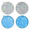 DIY Laser Holographic Coaster Silicone Mold Round Laser Cup Pad Tea Coaster Home Decoration For Epoxy Resin Making Molds