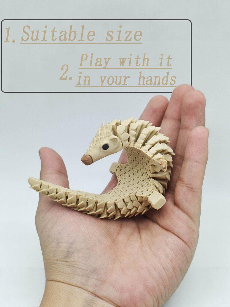 3D-печатная игрушка-панголин с подвижными суставами, модель животного для снятия стресса, уникальный инструмент для декомпрессии