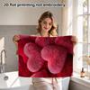 Red Plush Heart Bath Towel, Soft Absorbent Towel for Bath And Gift
