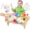 Kids Drum Set Baby Musical Instruments Toys Montessori Wooden Xylophone Preschool Music Kit Percussion Tambourine Toys Birthday