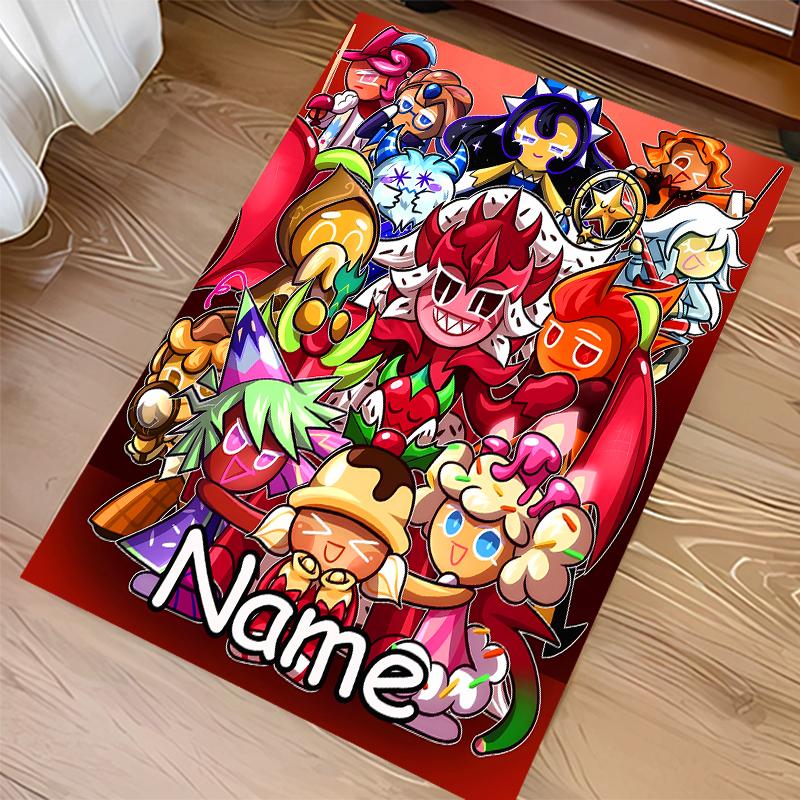 Custom personalization Cookie Run Print Area Rug - Soft, Washable Non-Slip Indoor Mat,Living Room,Home&Office Decorative Rug