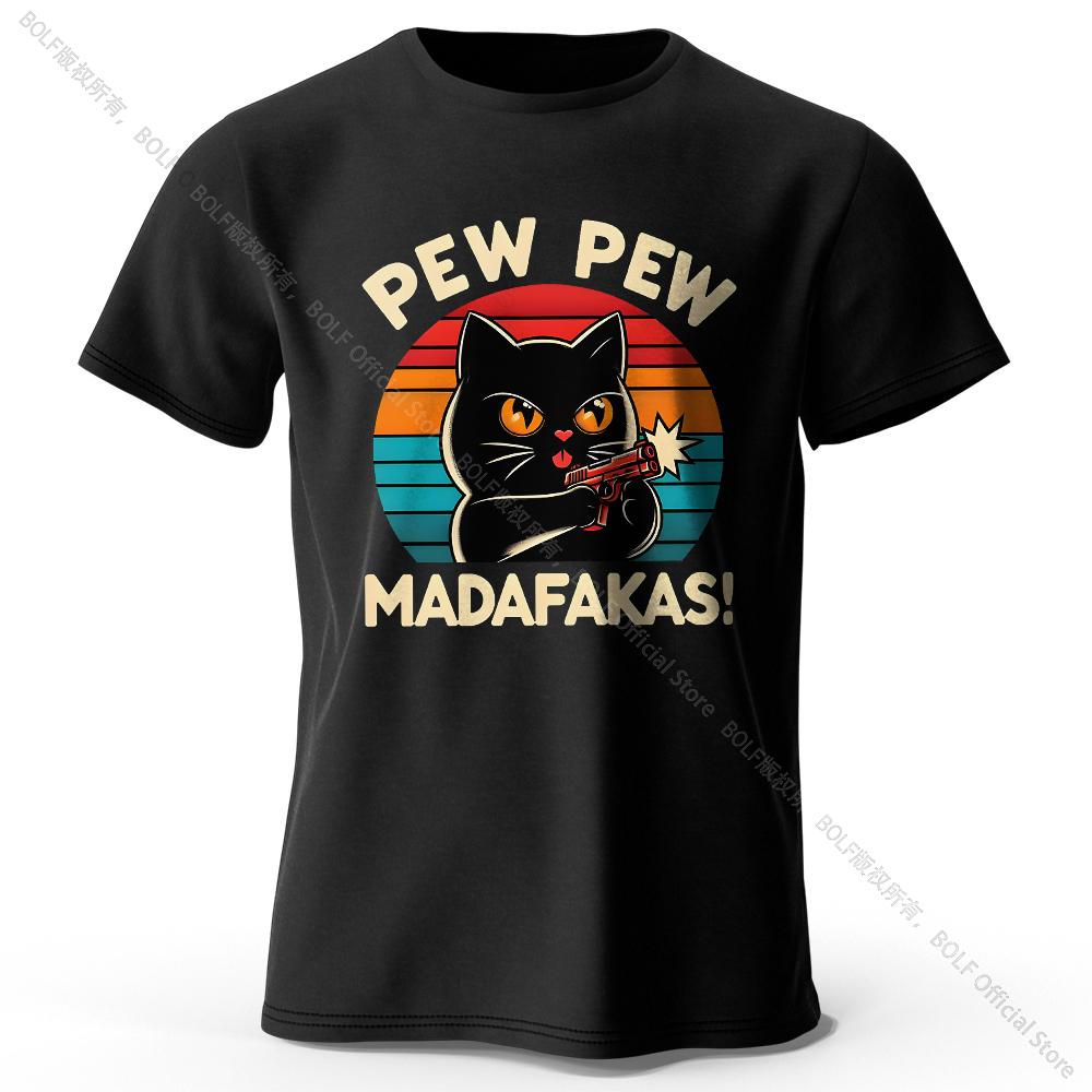 Cute HandDrawn Cat Doodle Print 100 Cotton TShirt Ultra Soft Round Neck Short Sleeve Tee for Unisex Unisex