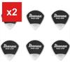Медиаторы для гитары, Ibanez, Серия Grip Wizard, Песочное покрытие, Форма капли, СРЕДНИЙ 0,8 мм, 6 шт., Белые