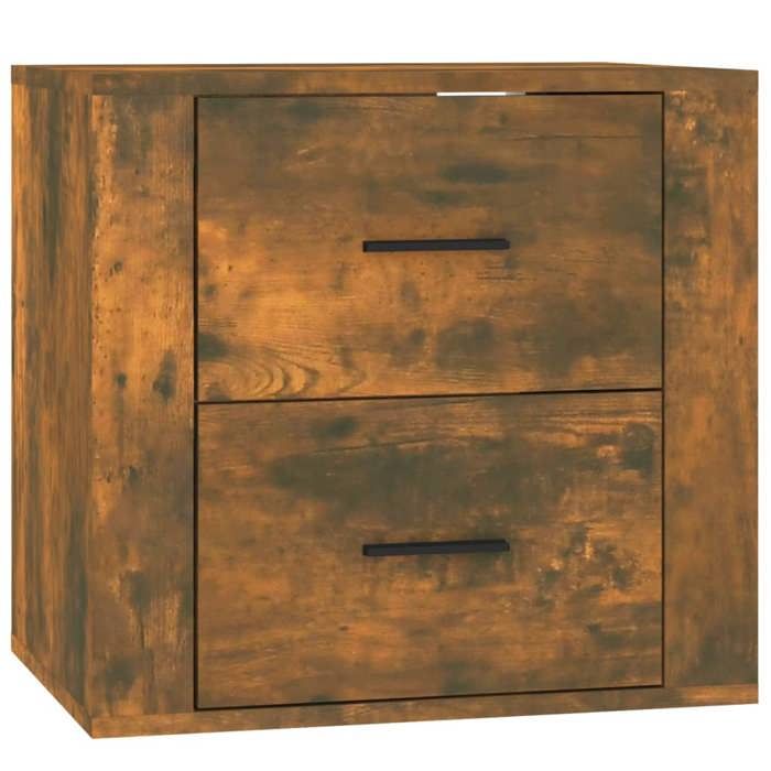 Table de chevet murale - Maison Exclusive - Chêne fumé - Bois d'ingénierie - 50 x 36 x 47 cm