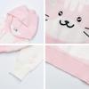 Womens Cute Cartoon Cat Jacquard Polka Dot Color Block Hooded Sweater Teens
