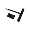 Silicone Shower Squeegee with Hook & Lanyard, Black Window Glass Scraper, Mirror Screen Wiper, Multi Cleaner for Bathroom, Door, Car and Furniture
