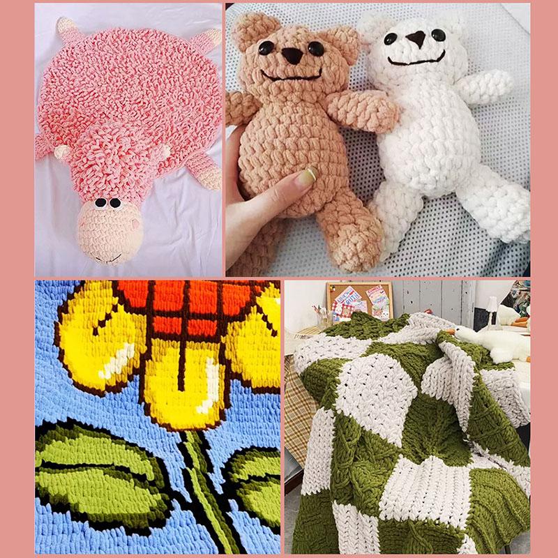 100 г вязаный крючком шарф бархатный пальчиковый вязание объемная пряжа толстая пряжа с петлями одеяло своими руками ручная работа