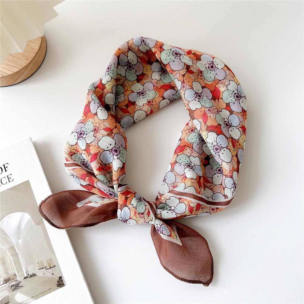 Маленький квадратный шарф из хлопка и льна, шелковый шарф, женский, весна и осень, новый стиль, художественный и универсальный, модный, темпераментный шарф-повязка на голову