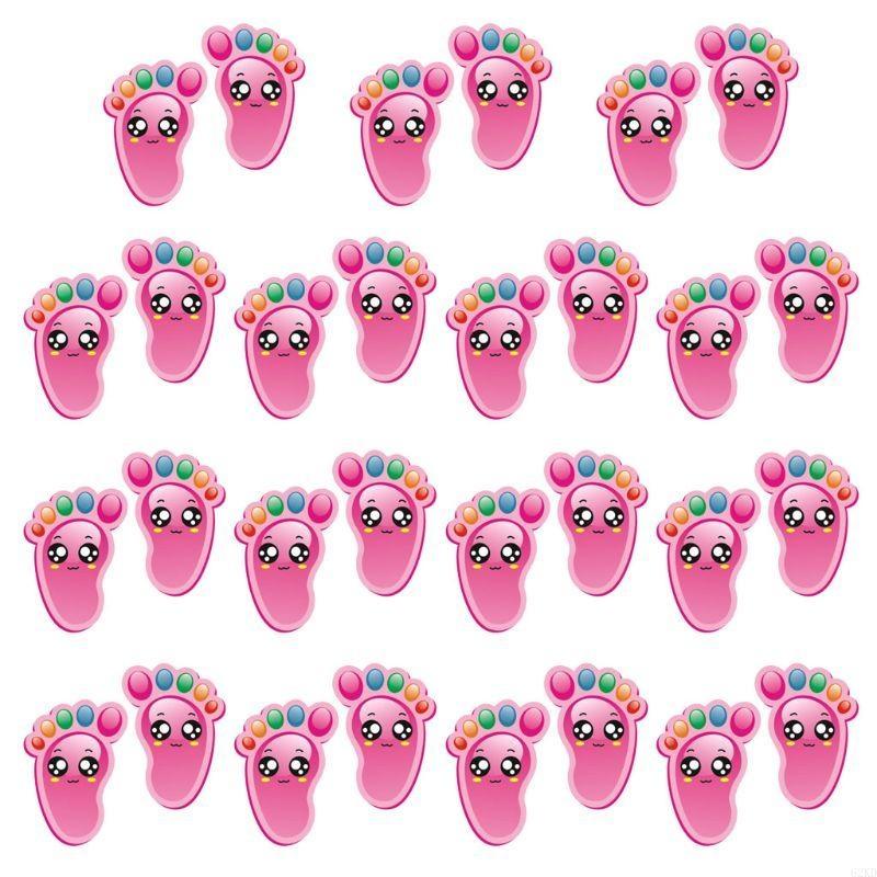 62KD 15 пар детских наклеек на пол, самоклеящиеся наклейки со следами для соблюдения социальной дистанции, для детской спальни, гостиной