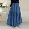 ZANZEA Женские свободные повседневные однотонные длинные юбки