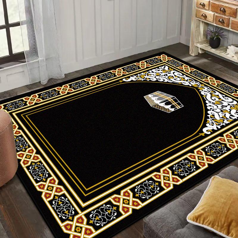 Ближневосточный резной молитвенный ковер фланелевый нескользящий коврик для молящихся коврик для колен мягкий машинная стирка домашняя гостиная украшение