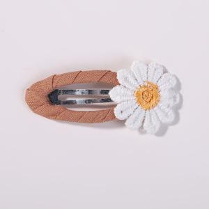 Yalun Jewelry Популярная заколка-бабочка с ромашкой Маленькие принтованные аксессуары для волос Ежедневная тканевая ручная работа Заколка для волос 4572