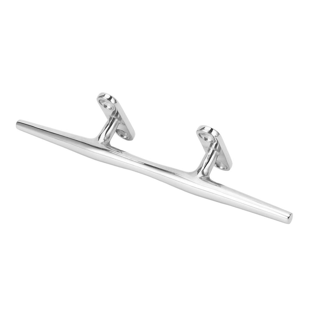 Boat Dock Cleat 10 Inch 316 Stainless Steel Secure Fixation Mirror Polished Marine Rope Cleat for Yacht Speedboat