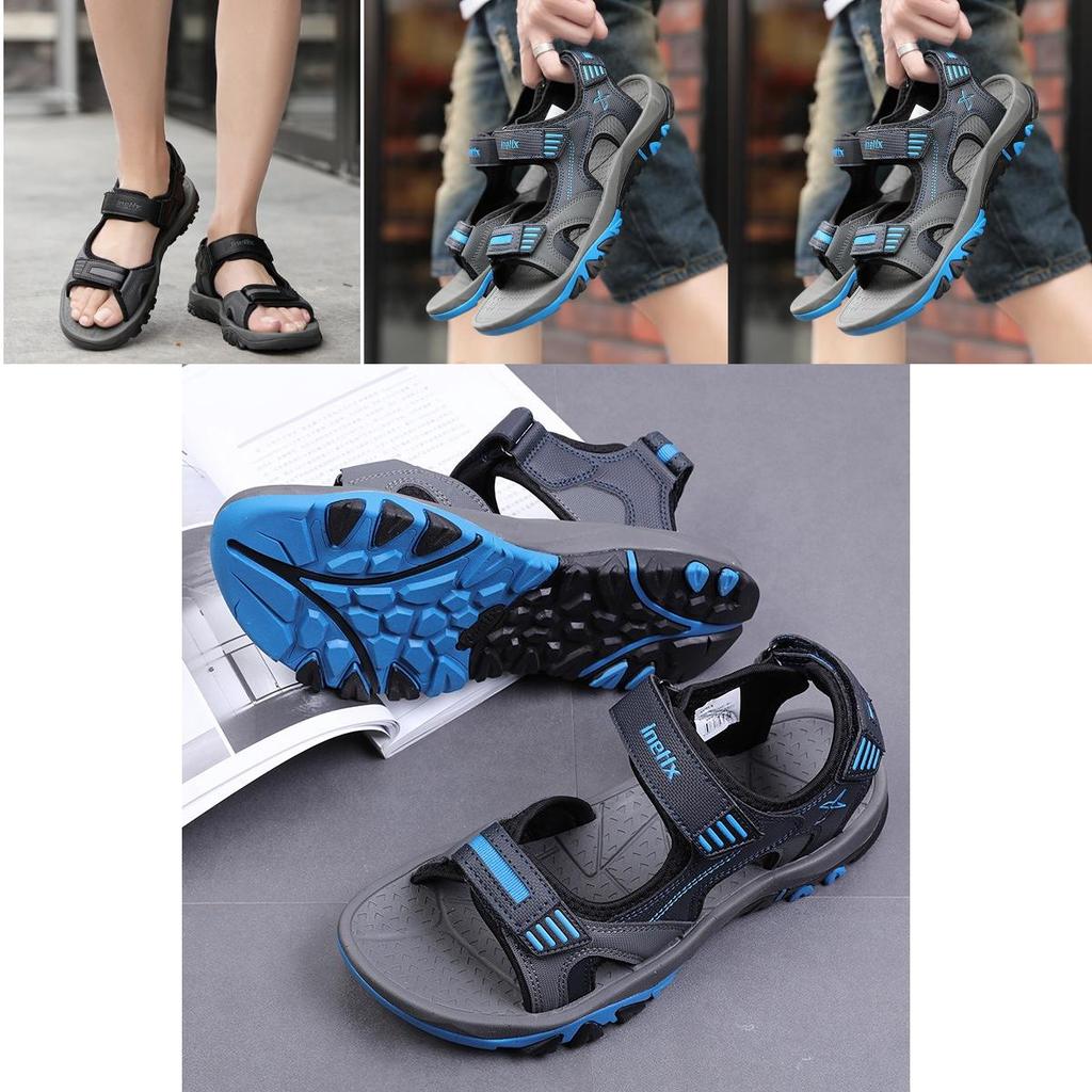 Timeless Design Cowhide Leather Beach Sandals For Men With Breathable Sport Casual Fit