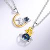 The Little Prince of The Planet and The Fox Couple Necklace, A Pair of Men and Women, A Trendy Astronaut Collarbone Chain