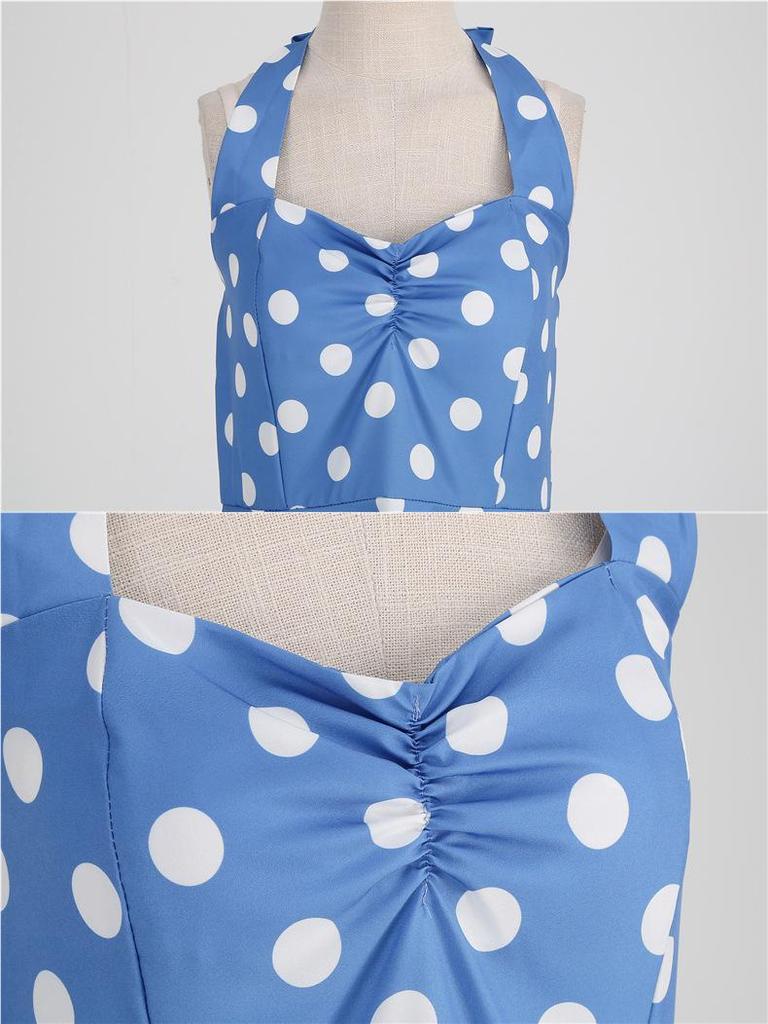 Retro 50s Hepburn-Style Waist-Cinching Slim Dress