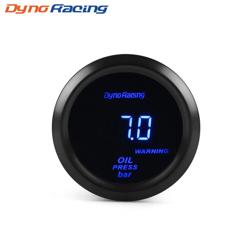Blue Led with sensor 2" 52MM Oil pressure gauge Digital 0-7bar Oil press gauge Car meter BX102445