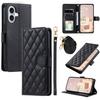 For iPhone 17 Case Wallet Rhombus Grid PU Leather Phone Cover