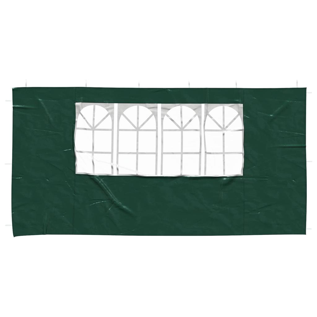 Party Tent Side Panel 2 pcs 400 x 195 cm Green PE and Steel
