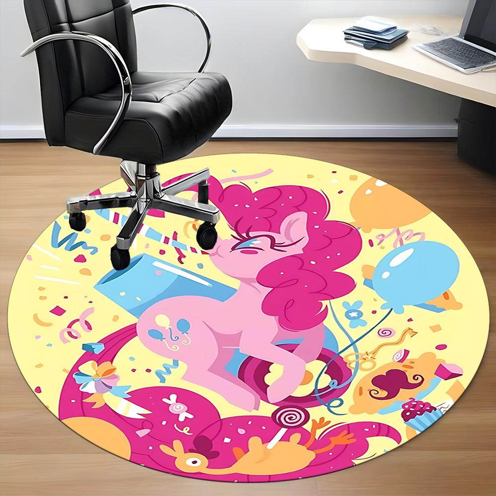 1 шт. Круглый ковер My Little Pony для офиса, под офисные стулья, спальни, гостиной, домашний декор a1022237