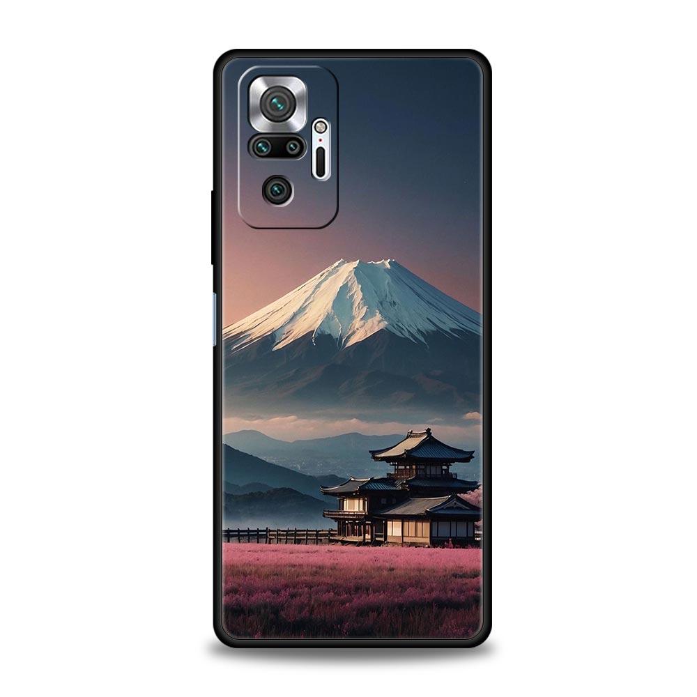 Чехол для телефона Xiaomi Redmi Note 14 13 12 5G 11 10 Pro Plus 4G 9S 9 14C 13C 12C 10C 9C 9A Cover Японский аниме пейзаж Арт
