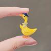 Cute Enamel Yellow Duck Rhinestone Brooches For Girls Kids Cartoon Duck Animal Party Casul Pins Buckle Corsage Party Jewelry