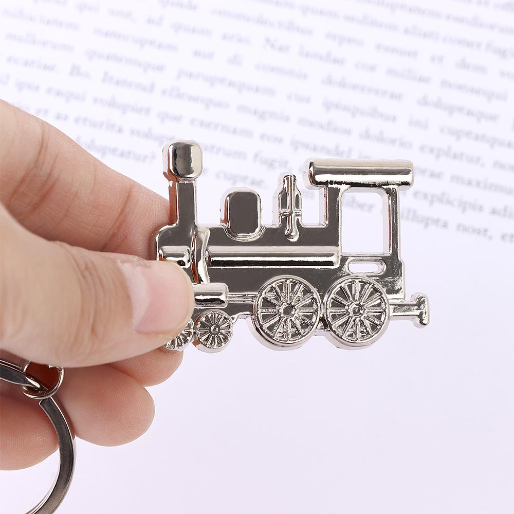 Дизайн локомотива Автомобильный Рок Брелок Серебряные Брелки Панк Поезд Пар Держатель
