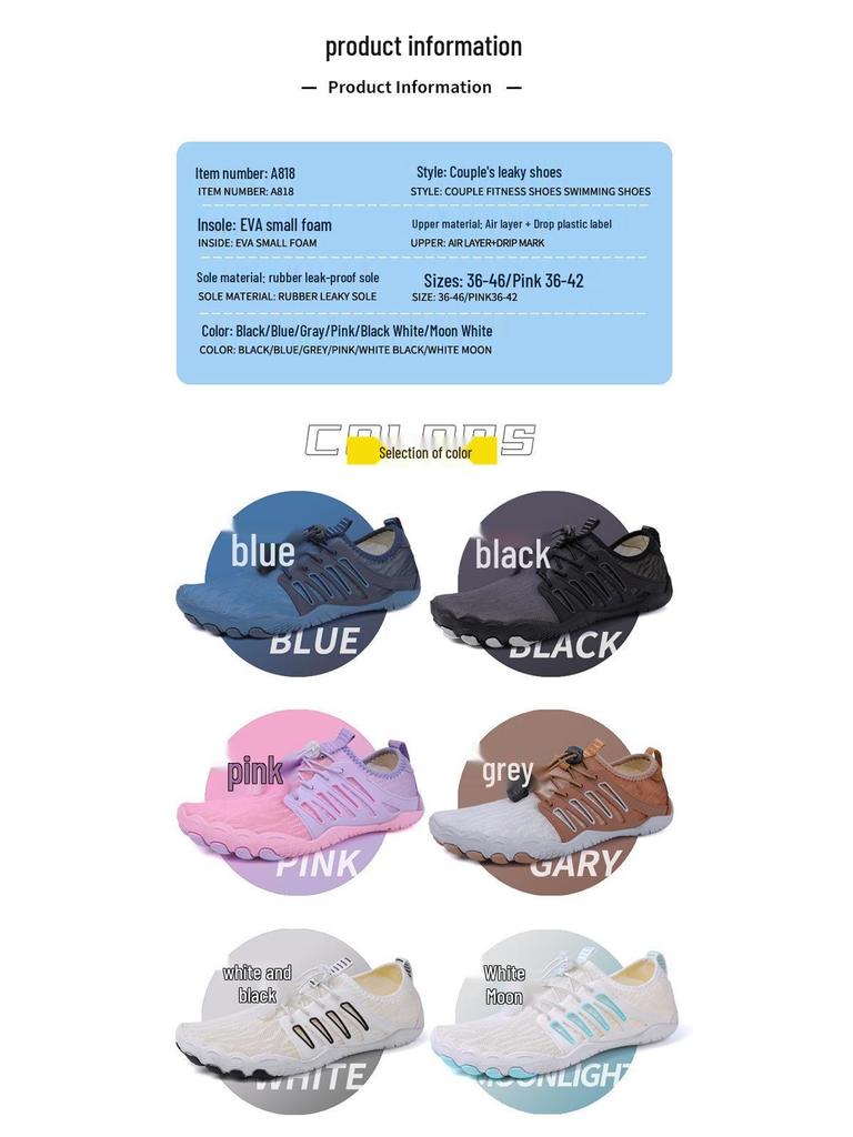 Cross-Border Outdoor Five-Finger Shoes: Perfect for Couples' Beach, Swimming, Hiking, and Fitness Adventures.