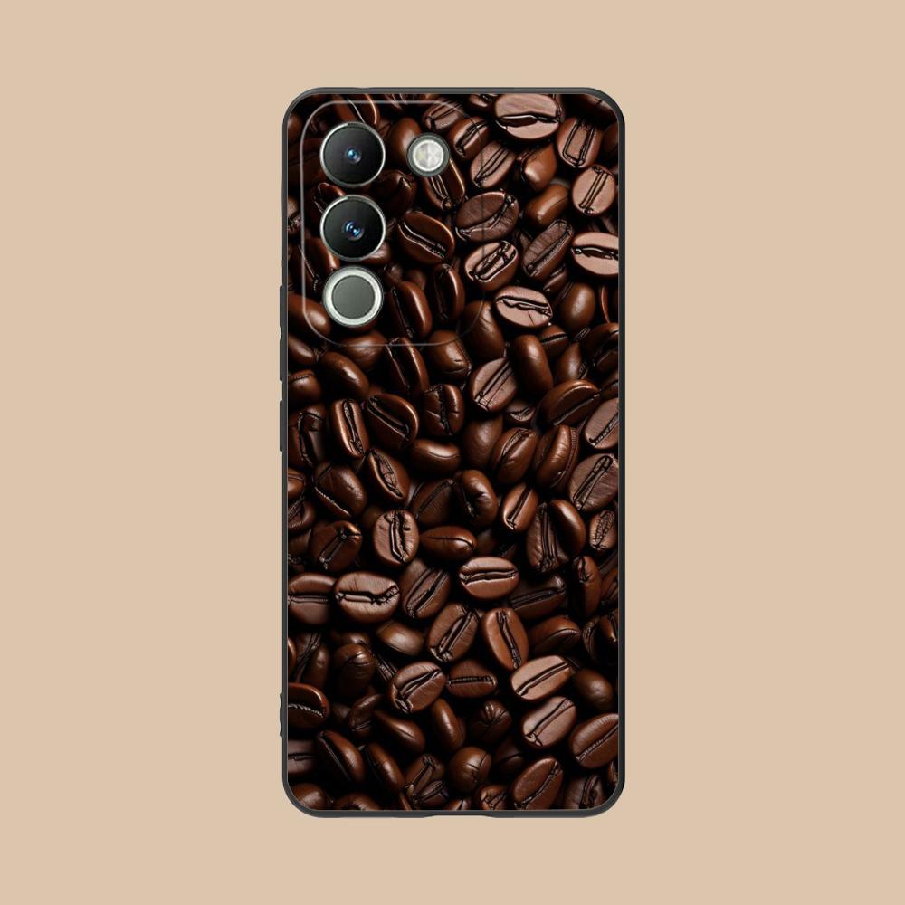 Матовый TPU чехол для мобильного телефона с рисунком кофейных зерен для VIVO V60 V50 V40 V30 V29 V27 V25 V23 Pro Lite 5G, цветная печать