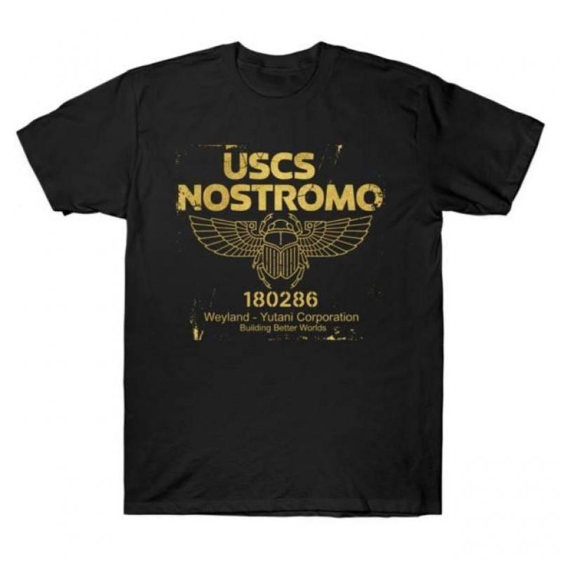 Nostromo 0412 SciFi Инопланетный Подарок Футболка Weyland LV426 Ксеноморф Фильм Ужасов Короткий Рукав Графическая одежда Все размеры Топы S6XL