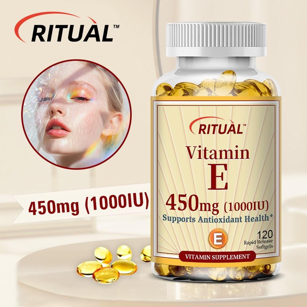 Vitamin E 450mg Capsules - Helps boost hair, skin, nail, and facial health and immunity (60-120 capsules) 2 pcs
