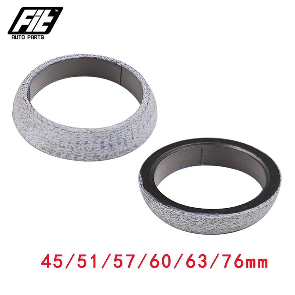 2PCS 45-76mm Exhaust Pipe Gasket Seal Ring Muffler Manifold Downpipe Flange Donut Gasket Universal Car Accessories