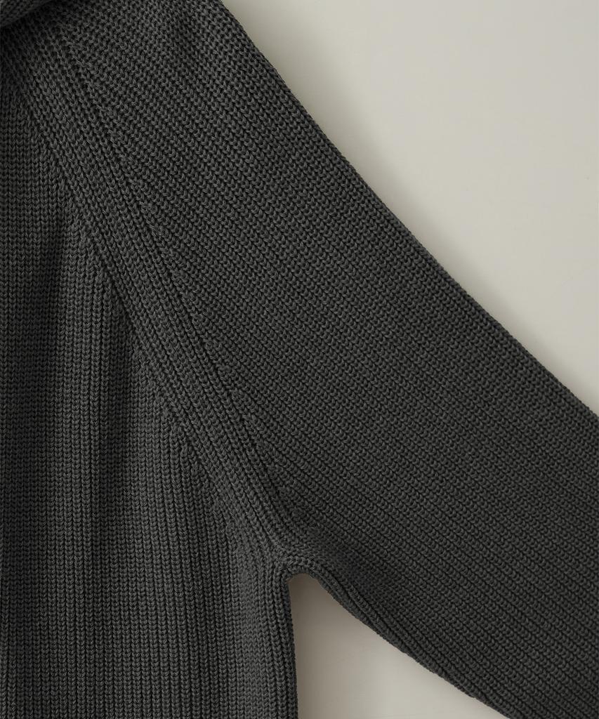 ANOTHER OFFICE Hooded Knit Parka (Heather Charcoal)