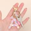 Fashion DIY A-Z Letters keychain Metal Holder Pendent Key Chain Women Car Key Ring Simple Letter Key Party Gift Jewelry