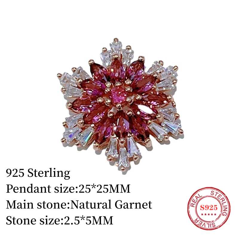 Sace Gems Ожерелье из стерлингового серебра 925 пробы с натуральным гранатом 2,5*5 мм для женщин, помолвка, коктейльная вечеринка, изысканное ювелирное украшение