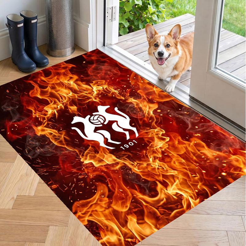 Soft Floor Carpet Stade Rennais FC Pattern Area Rug Decorative Mat For Home Room Decoration