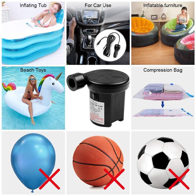 Электрический воздушный насос для накачивания 75 Вт USB перезаряжаемый воздушный компрессор для надувания и сдувания воздуха для ПВХ лодочного матраса надувного бассейна плота кровати